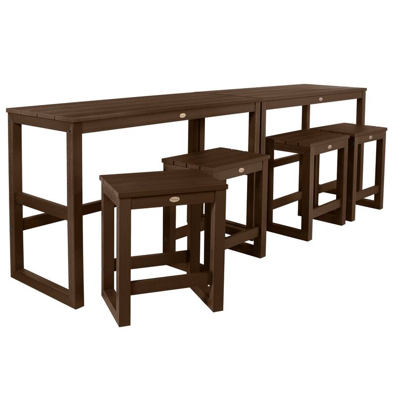 HIGHWOOD Monroe Modern Counter Height Balcony Stool/Table 6-Piece Set - N/A