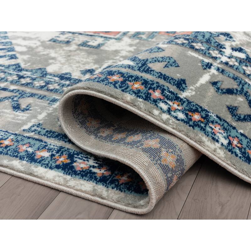 Abani Porto Collection Tribal Grey Area Rug