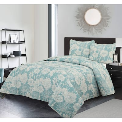 Nanshing Farrah 3 Piece Modern Floral Quilt Set