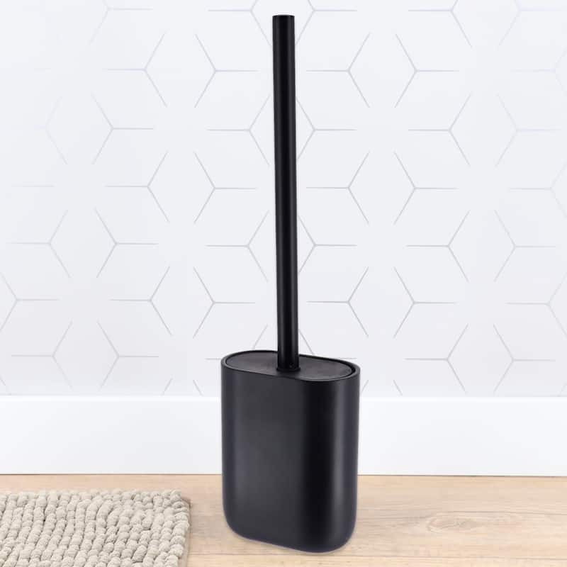 Oval Toilet Brush And Holder Set - 4 L x 2.5 W x 15.25 H