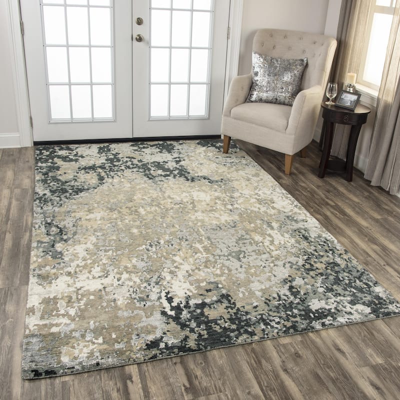Alora Decor Noble Abstract Hand-knotted Wool Blend Rug