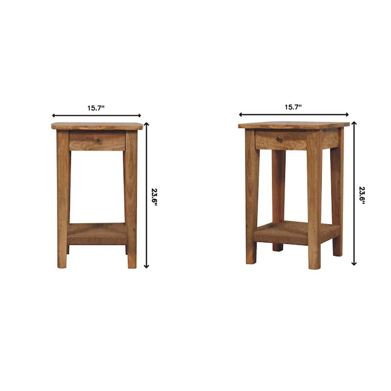 Solid Wood Rope End Table