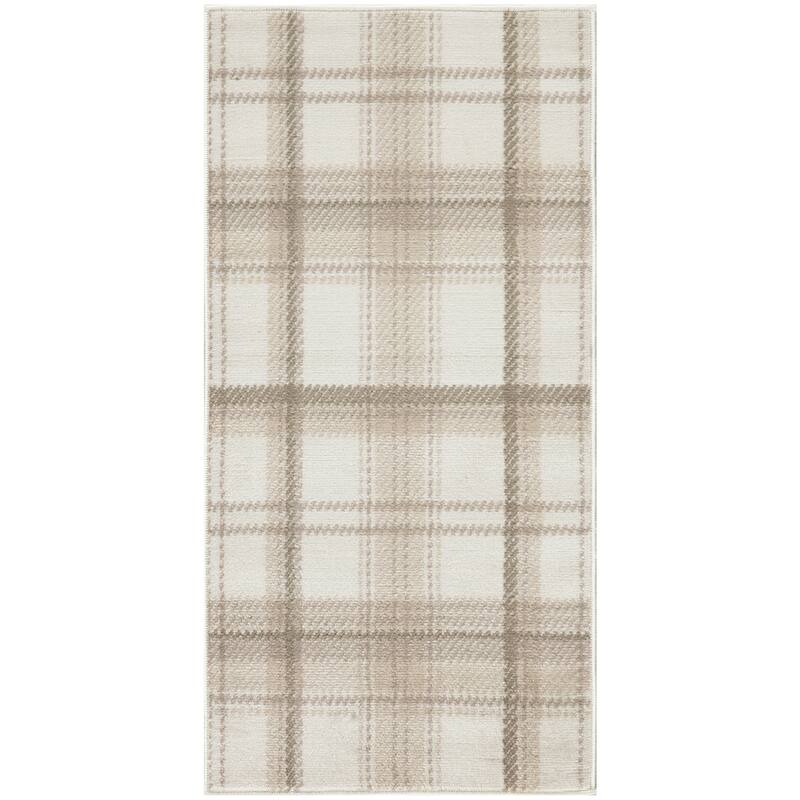 HomeRootsPlaid Country Rectangle Area Rug - 60' X '36' X '0.5