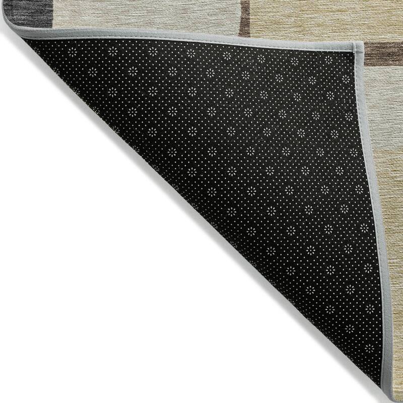 Machine Washable Indoor/ Outdoor Chantille Modern Blocks Rug