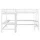 preview thumbnail 25 of 28, Wood Twin Size L-Shaped Loft Bed with Ladder and 2 Built-in L-Shaped Desks, Gray