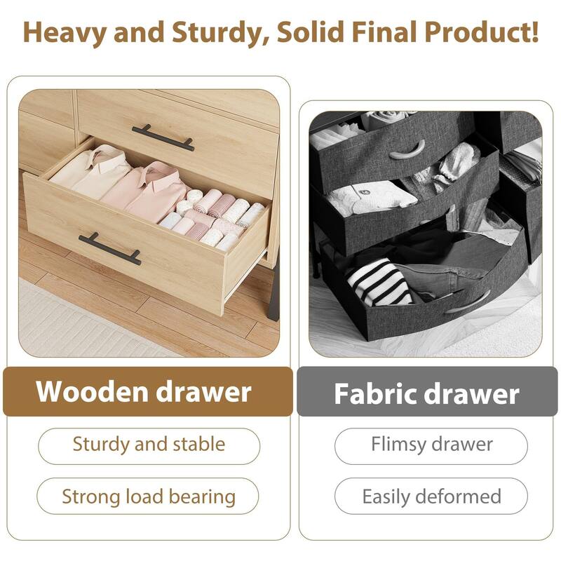 52" Dresser for Bedroom, 7 Dresser