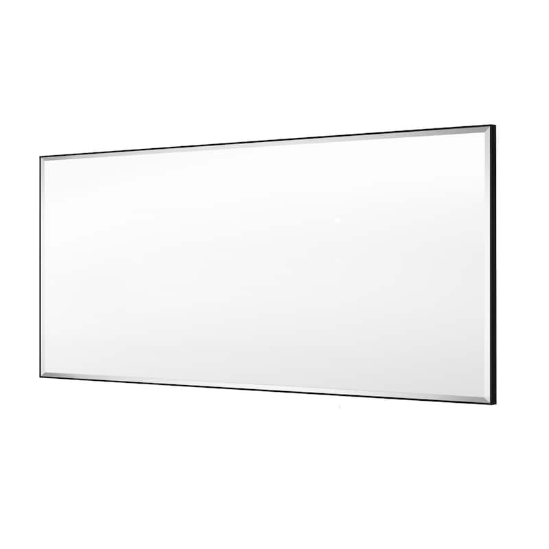 Aluminum Framed Rectangle Beveled Bathroom Wall Mirror