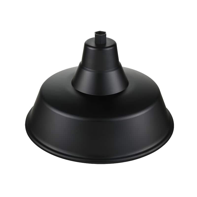 R Series 1-Light Classic Warehouse Shade Satin Black - Satin Black - 17