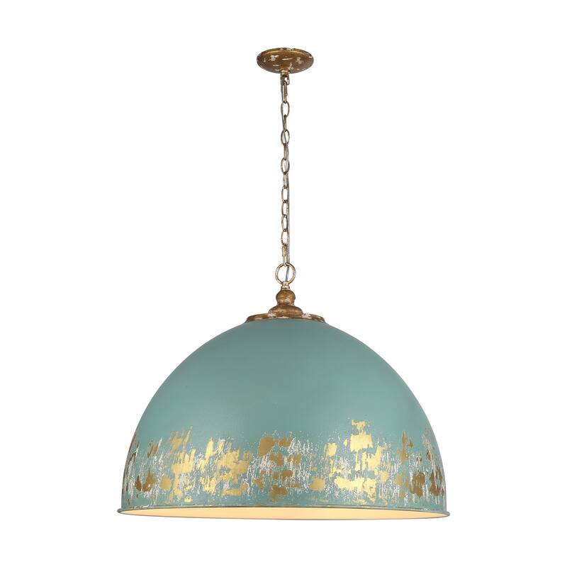 Golden Lighting Alison 8-light Pendant in Vintage Gold and Antique Teal shade - 8 Light Pendant