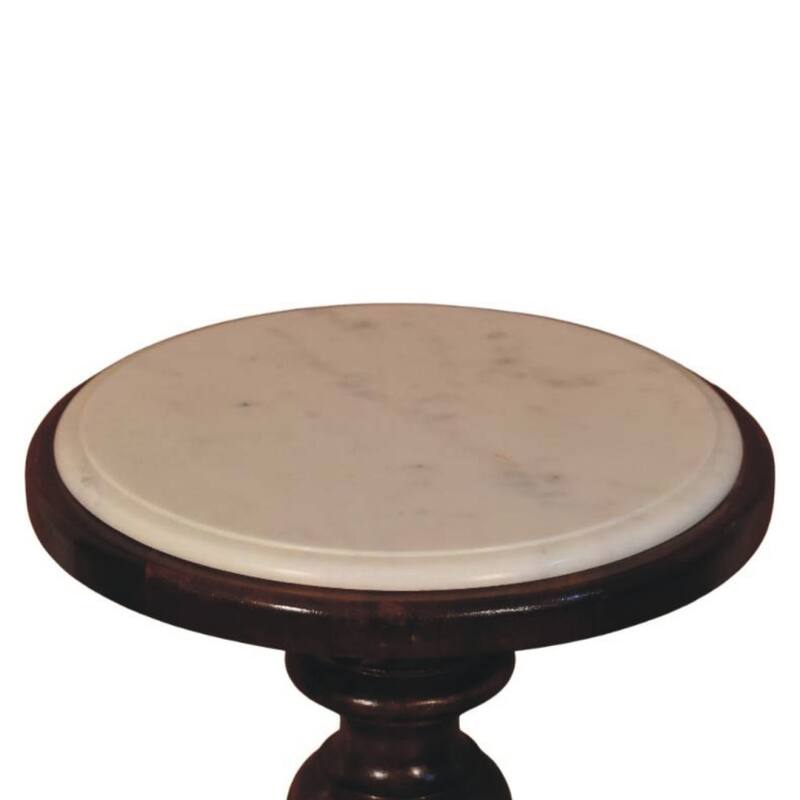 Artisan Furniture Solid Wood Belmont Marble-Top Side Table