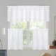 preview thumbnail 1 of 4, Semi-Sheer Rod Pocket Kitchen Curtain Valance and Tiers Set 52x18+26x36