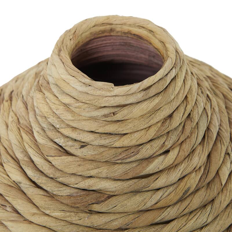 Seagrass Handmade Woven Decorative Vase - Brown - Roche River Decor
