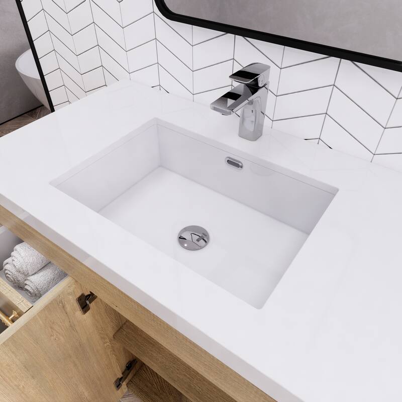 Eliza 36'' Freestanding Vanity(Left Drawers) with Single Sink