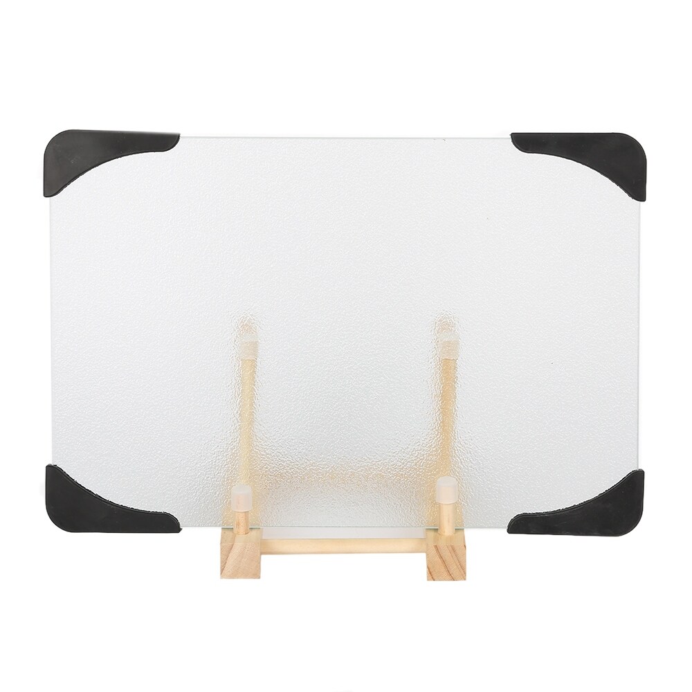 Glass Cutting Board with Black Non-Slip Corners