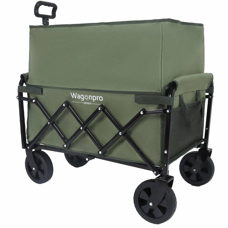 Expandable Dual-Layer Utility Wagon - 100% Extra Space for Convenient Storage