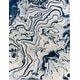 preview thumbnail 2 of 8, Livabliss Cecelia Contemporary Navy Area Rug
