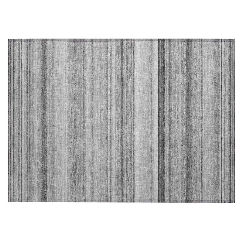 Machine Washable Indoor/ Outdoor Chantille Multi Stripe Rug