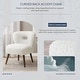 preview thumbnail 4 of 6, BELLEZE Modern Sherpa Accent Chair with Solid Wood Legs - White