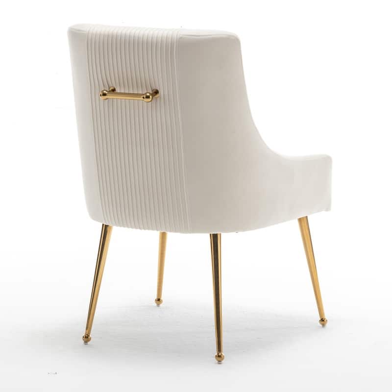 SEYNAR Modern Glam Velvet Dining Chair Set of 8 for Dining Room, Tufted Vanity Chair for Living Room (no table)