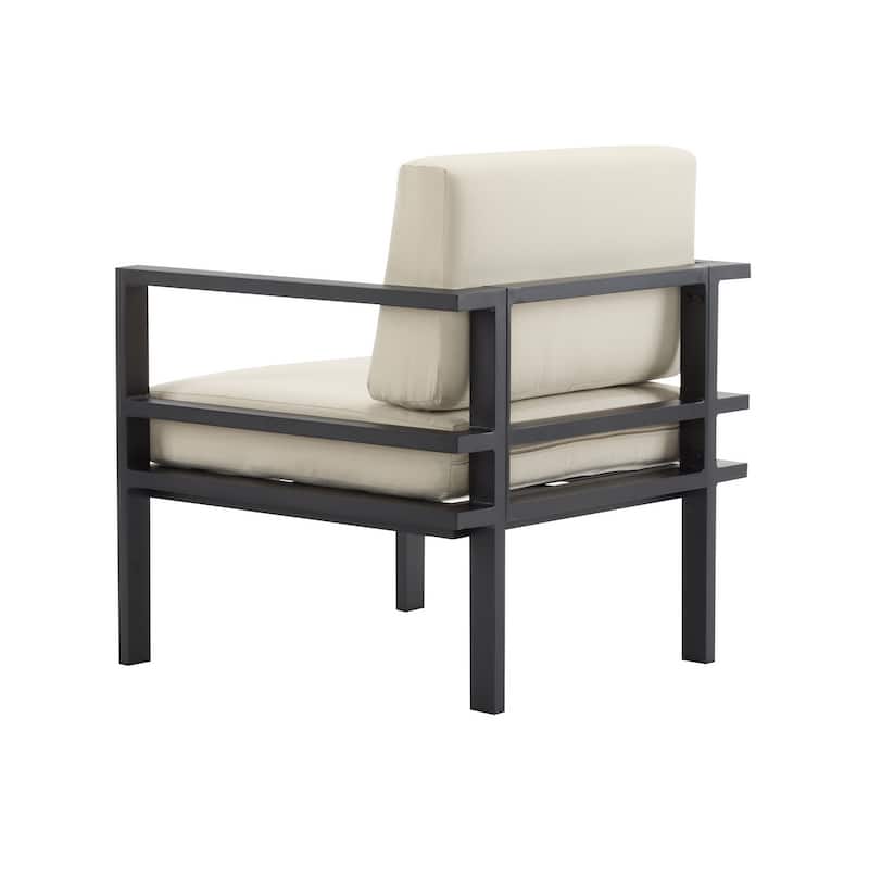 Christopher Knight Home - PureNest 27.7'' Outdoor Lounge Chair with Aluminum Frame, Weather-Resistant Cushions, Sleek Design