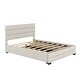 preview thumbnail 8 of 30, Modern and Timeless Queen Upholstered Platform Bed with Twin Size Trundle and Two Drawers,Sturdy Frame