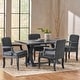 preview thumbnail 11 of 38, Drouin Upholstered Dining Chair (Set of 4) by Christopher Knight Home Grey
