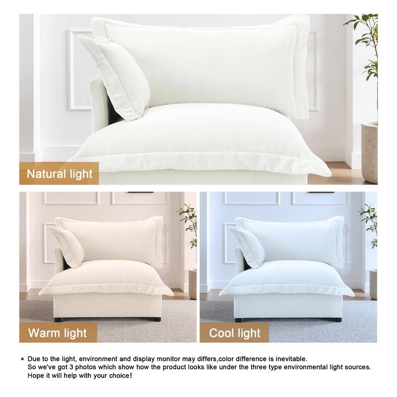 Upholstered Chenille Arm Club Chair Cloud corner cahir