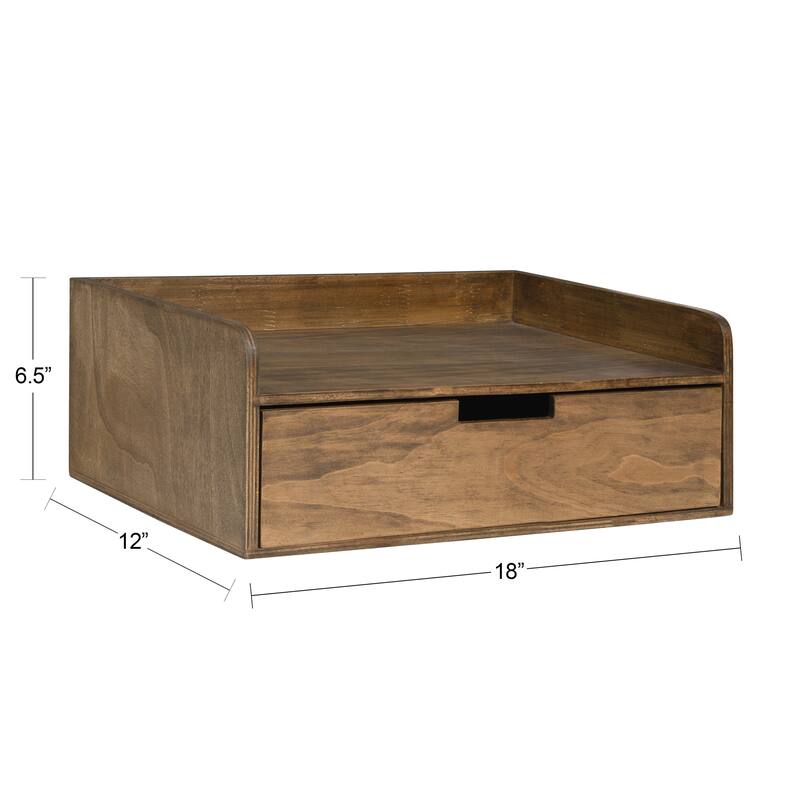 Kate and Laurel Kitt Premium Sold Wood Floating Shelf Side Table