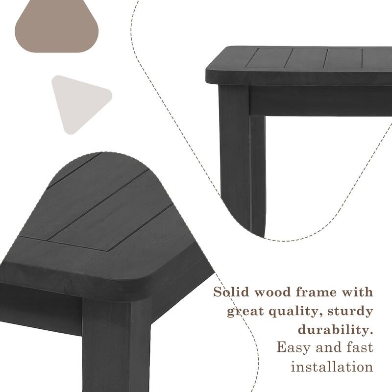 Patio Teak Wood Outdoor Square Side Table