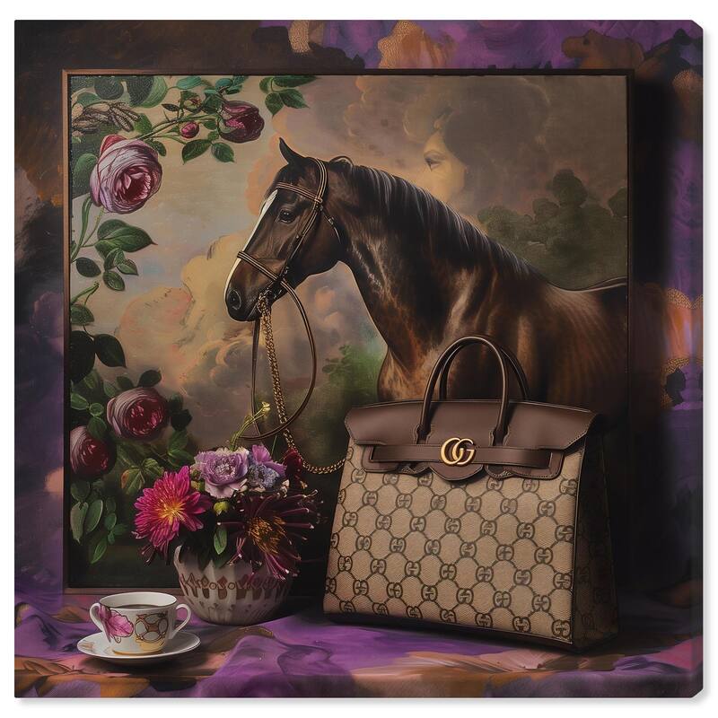 Fanciful Horse Portrait Canvas by Art Remedy, Gallery Wrapped - 16" x 16"