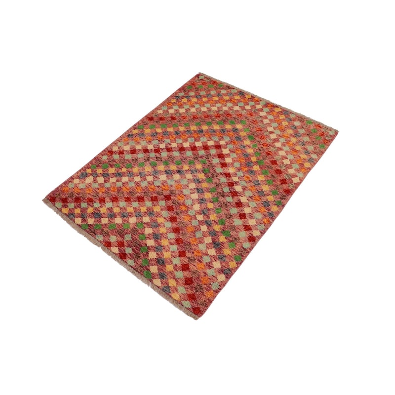 Tribal Balochi Angelina Hand Knotted Wool Rug - 3'3'' x 4'10'' - 3 ft. 3 in. x 4 ft. 10 in.