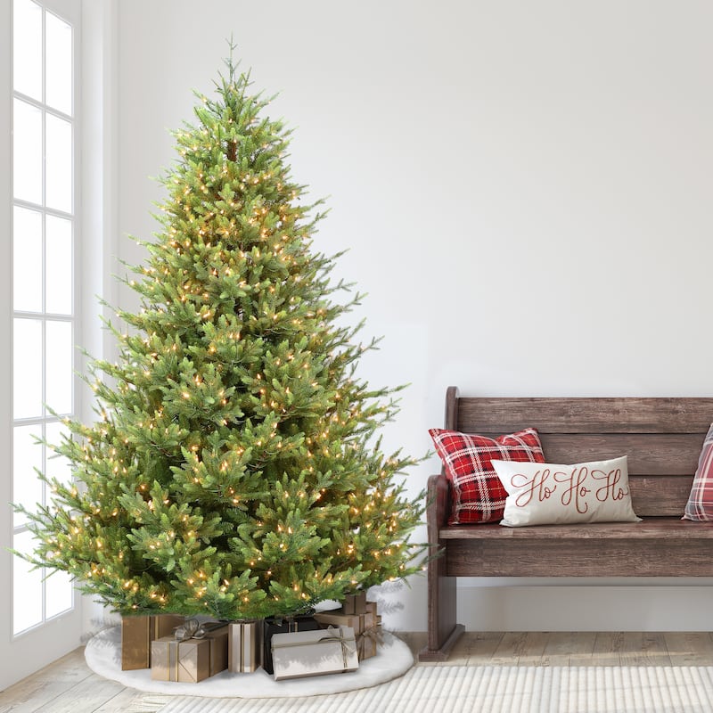 Puleo International 7.5 ft. Pre-Lit Callington Fir Artificial Christmas Tree