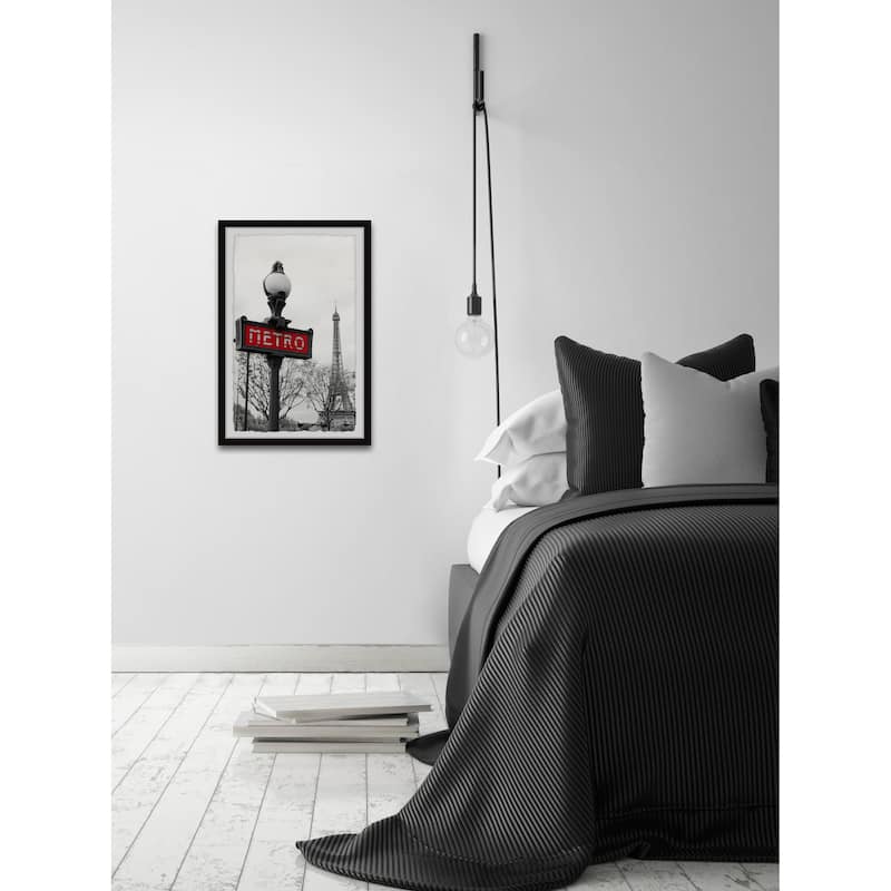 'Paris Metro Subway' Framed Painting Print