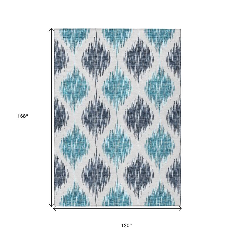 HomeRoots Ikat Transitional Rectangle Outdoor Rug