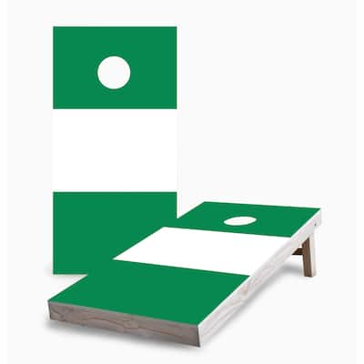 Nigerian Flag Corn Hole Board Set with Carry Case
