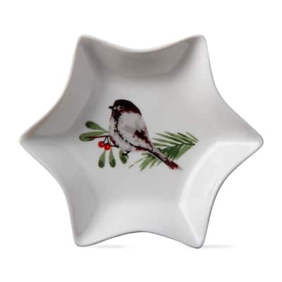 Chirp Star Small Serving Tray Multicolor Bone China Hand Wash Only 1inH x 15.25L Perfect for Everyday Use