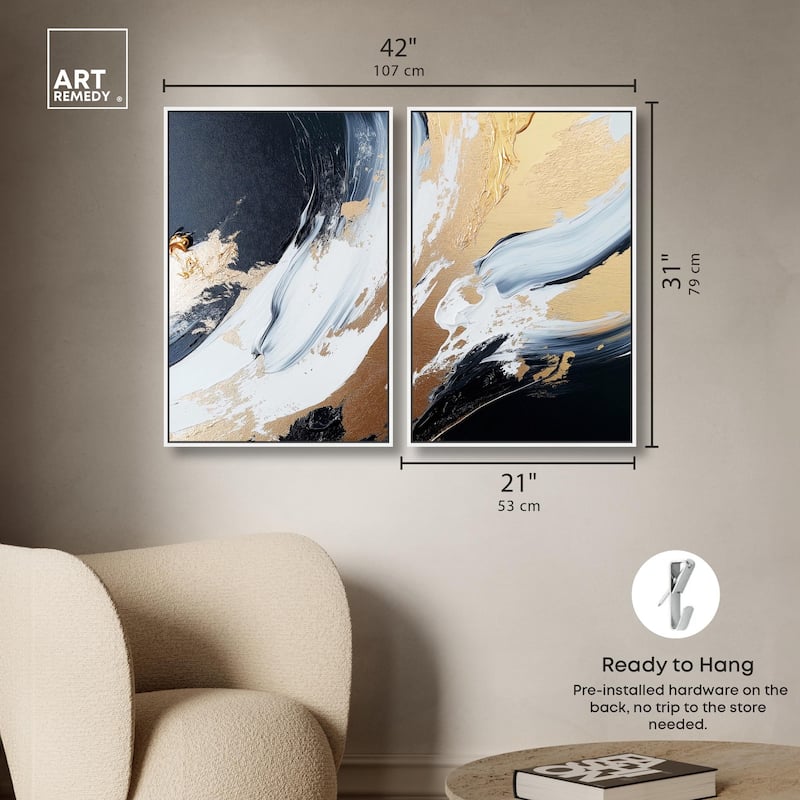 Forces II Canvas Set of 2 by Art Remedy