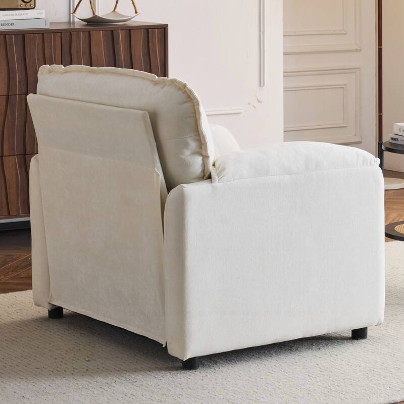 Comfortable Plush Armchair for Relaxation and Reading