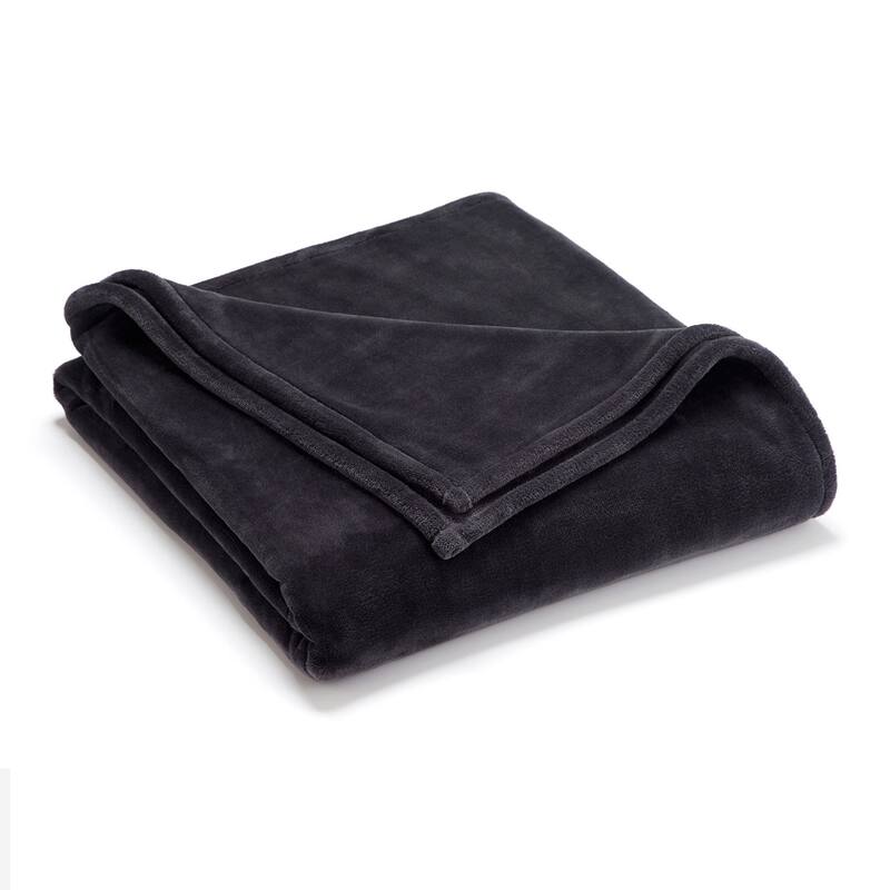 Vellux Sheared Mink Blanket - Full / Queen - Charcoal