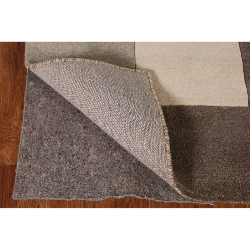 Checkered Gabbeh Indian Area Rug Handmade Wool Carpet - 5'3" x 7'7"