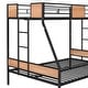 preview thumbnail 12 of 23, Modern Heavy-duty Sturdy Metal Twin over Full Bunk Bed with Trundle Bed, Safety Guardrail and Wooden Decoration