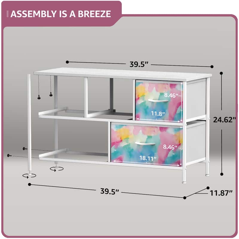 Dresser w/ 5 Drawers Furniture Storage Chest for Home, Bedroom