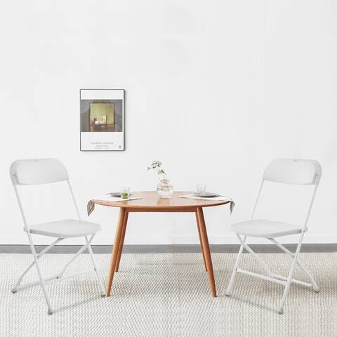 5 Pack Plastic Folding Chairs, Indoor Outdoor Portable Seat