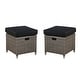 preview thumbnail 13 of 12, Monaco All-Weather 4-Piece Set with Two-Seat Reclining Bench, 26"H Cocktail Table and Two Ottomans - Standard