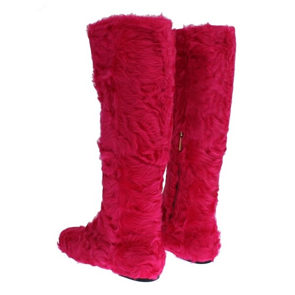 pink flat boots