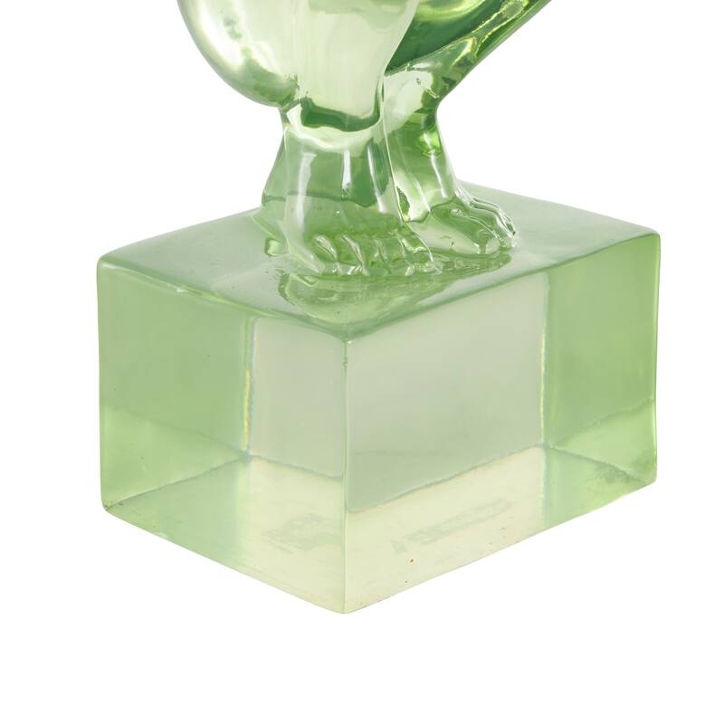 Light Blue, Green or Pink Resin Tinted Posing People Decorative Sculpture