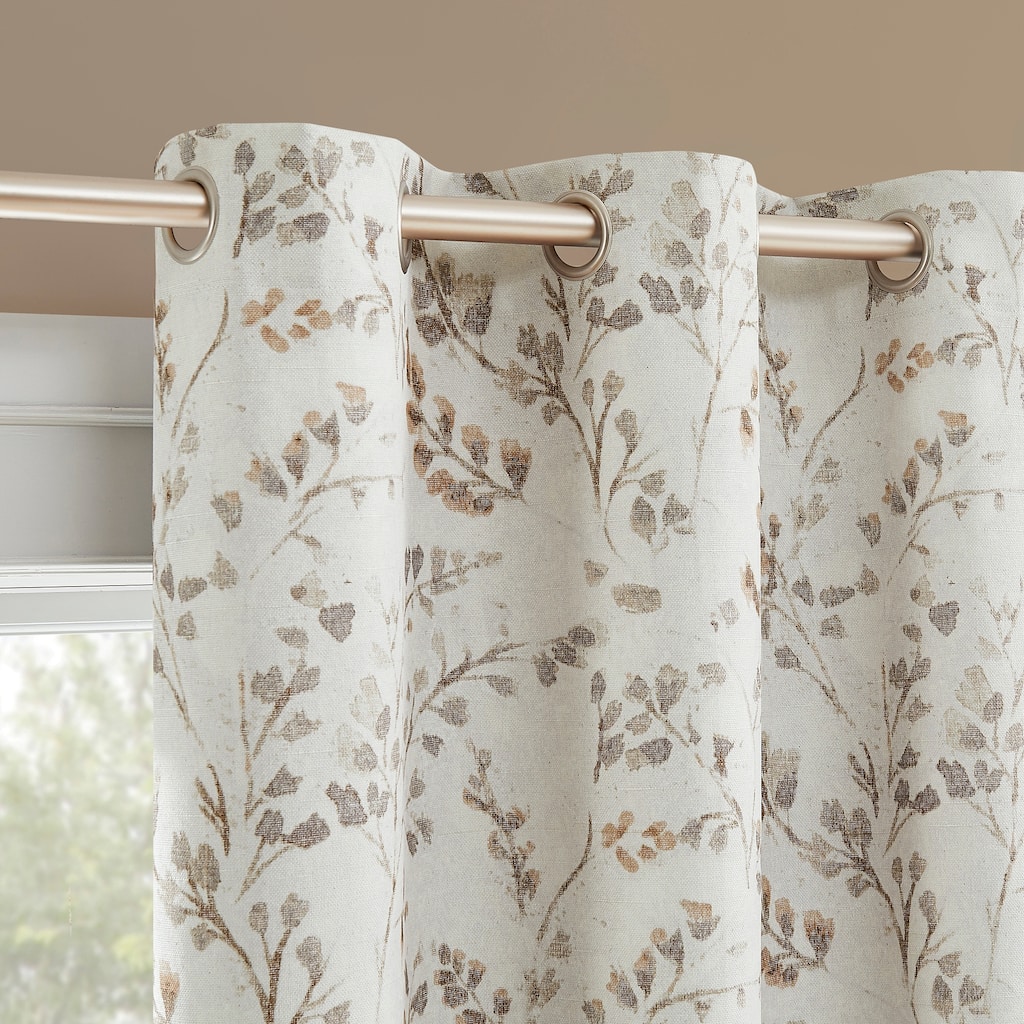 Sun Zero Bria Antique Botanical Total Blackout Grommet 1-Piece Curtain Panel, Single Panel