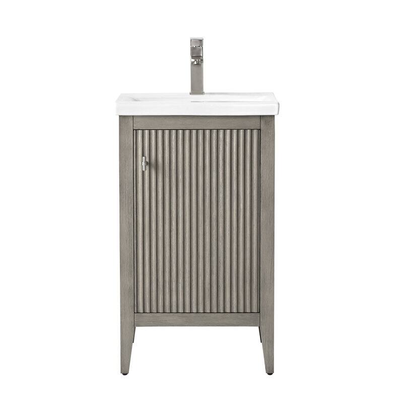 Vanity Art 20" Single Sink Bathroom Vanity Cabinet with Ceramic Top