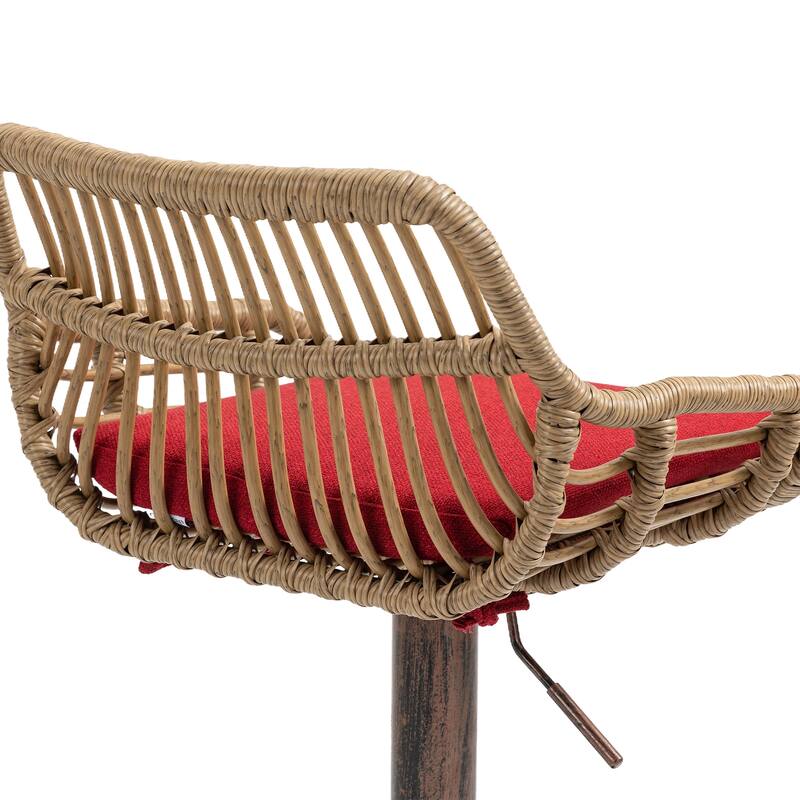 Swivel Bar Stools Set of 2 Adjustable Counter Height Chairs