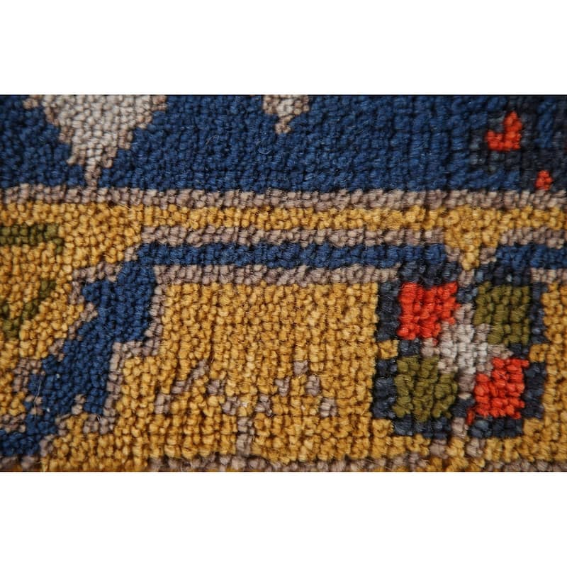 Blue Heriz Serapi Oriental Runner Rug Wool Carpet - 2'7" x 7'10"